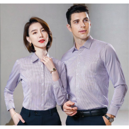Design fashion shirts with purple stripes, blue stripes and black stripes Customized 3-color stripe long-sleeve shirts Real estate Jewelry industry Department store retail Beauty salon retail Polyester 57.9% Cotton 42.1% SKR081 Design fashion shirts with purple stripes, blue stripes and black stripes Customized 3-color stripe long-sleeve shirts Real estate Jewelry industry Department store retail Beauty salon retail Polyester 57.9% Cotton 42.1% SKR081